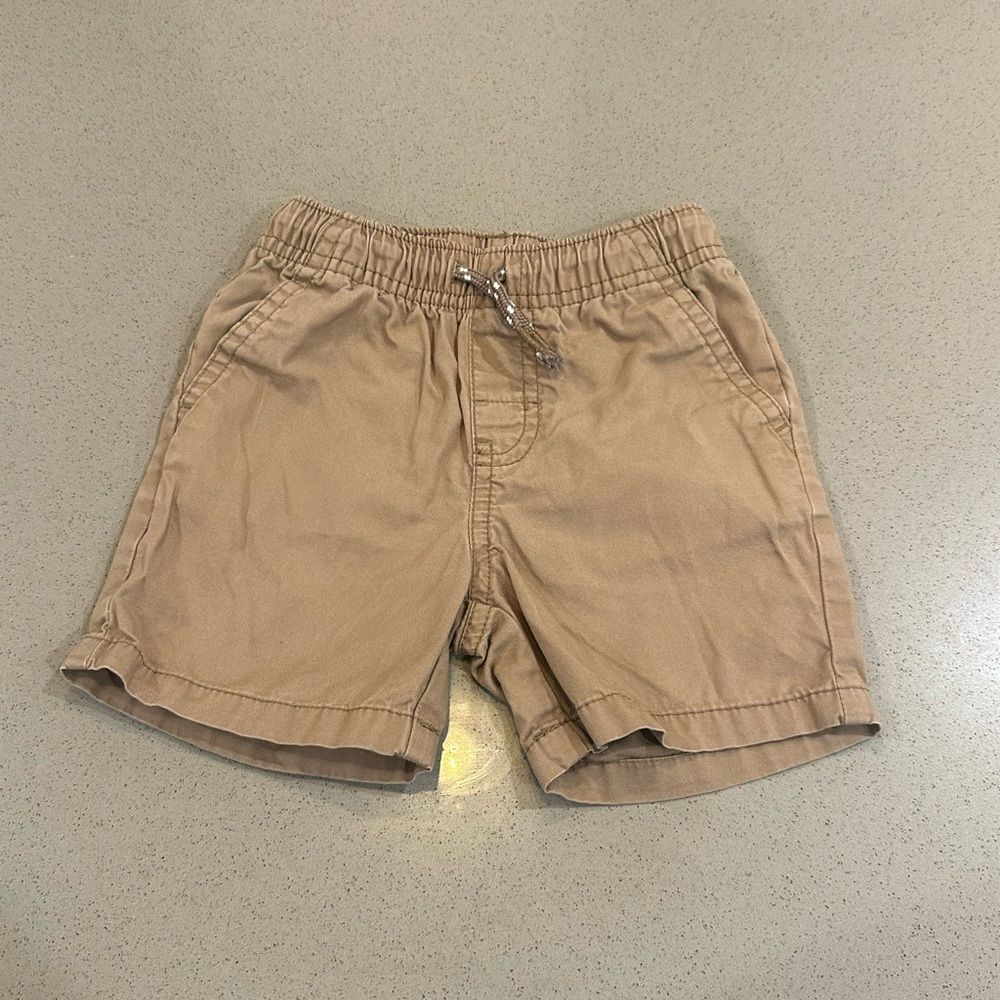 Cat & Jack Baby Boy Khaki Pull-on Style Elastic Waist Shorts Size 18 Months